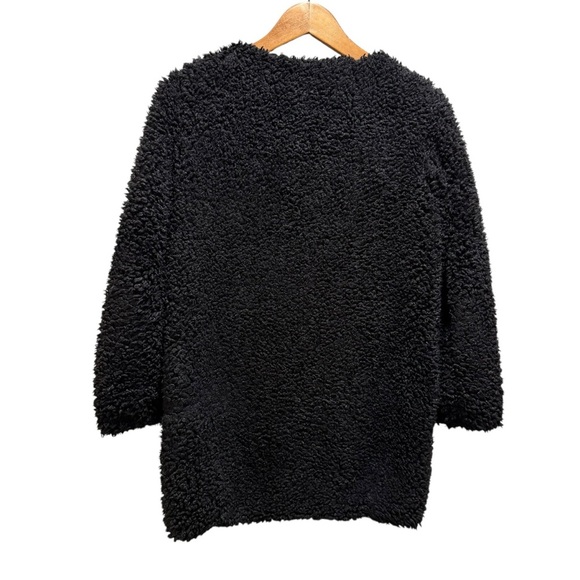 Aritzia Wilfred Black Laboratoire Teddy Sherpa Coat Size Small Oversized - Picture 11 of 16